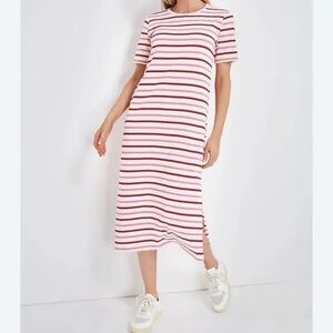 NWOT Pomander Place Geo Stripe Maxi Dress